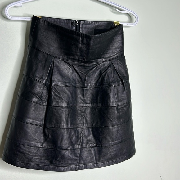 Philipp Plein Leather Mini Skirt - Picture 1 of 12